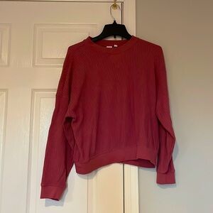 Pink Waffle Texture Long Sleeve